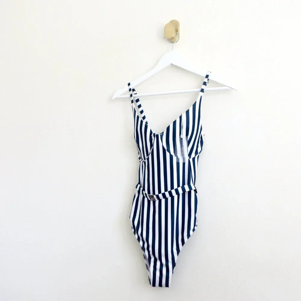 NEW! Kenny Flowers The Hamptons One Piece Swimsuit stripped SZ M - Picture 10 of 14